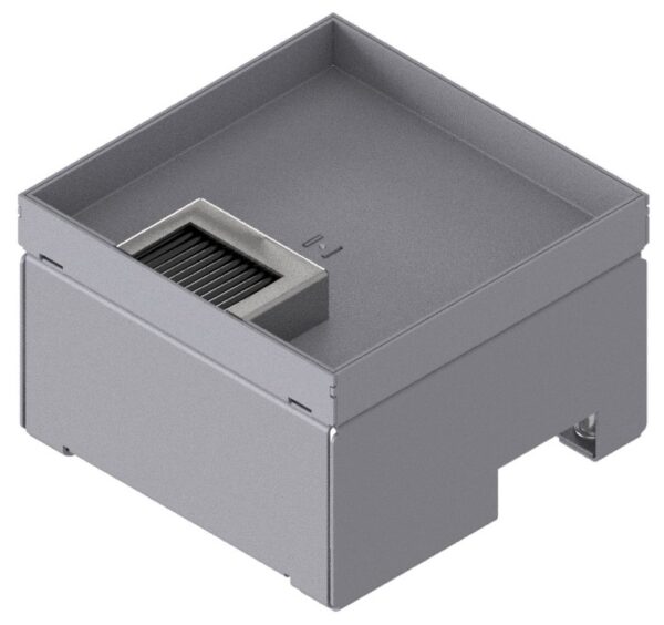 Produktbild UBD 162 202  -  Unterflur-Bodendose UBD 160 inkl. Deckel mit Kante, geschlossen, 20mm Vertiefung und 1 Bürstenauslass
